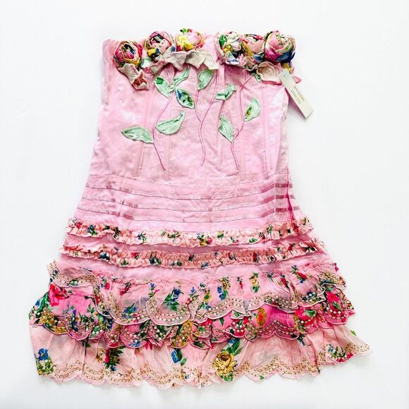 FILLYBOO Lotus 'Carnivale' Corset Mini Dress In Pink NWT - Picture 5 of 15